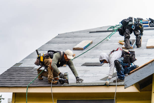 Professional Gutter Installation technician working in Mount Vernon, OH